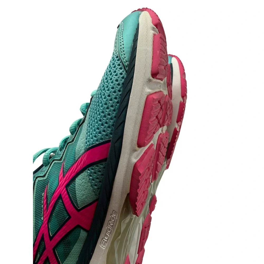 ASICS GT-2000 4 Running Shoes Womens 8.5 Turquoise Pink Stability T656N EUC